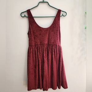 Red velvet dress